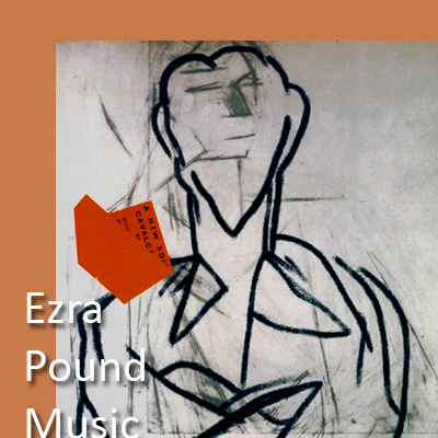 'Ezra Pound II' by American painter R. B. Kitaj, screenprint, logo for publications by Second Evening Art